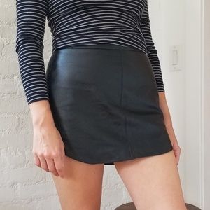 BB DAKOTA Leather Mini Skirt